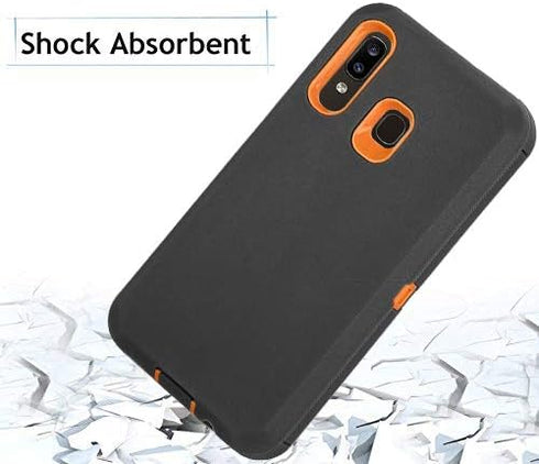 Annymall Heavy Duty Defender Armor Case, Built-in Screen Protector for Samsung Galaxy A20/A30/A50 Models