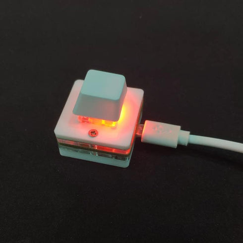 Programmable Macro PC Keyboard, User-Defined USB Mini 1-Key Keyboard, Customized Shortcut Silver Shaft