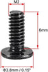 uxcell M2x6mm Phillips Screw Fastener, Black 3.8mm Dia Screw Head, 100pcs