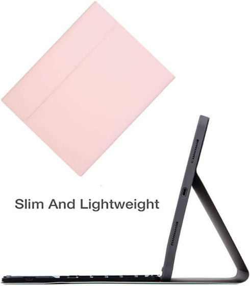 Touchpad Keyboard Case for iPad 10th Generation, 7 Colors Backlit Slim Folio Cover with Detachable Bluetooth Keyboard