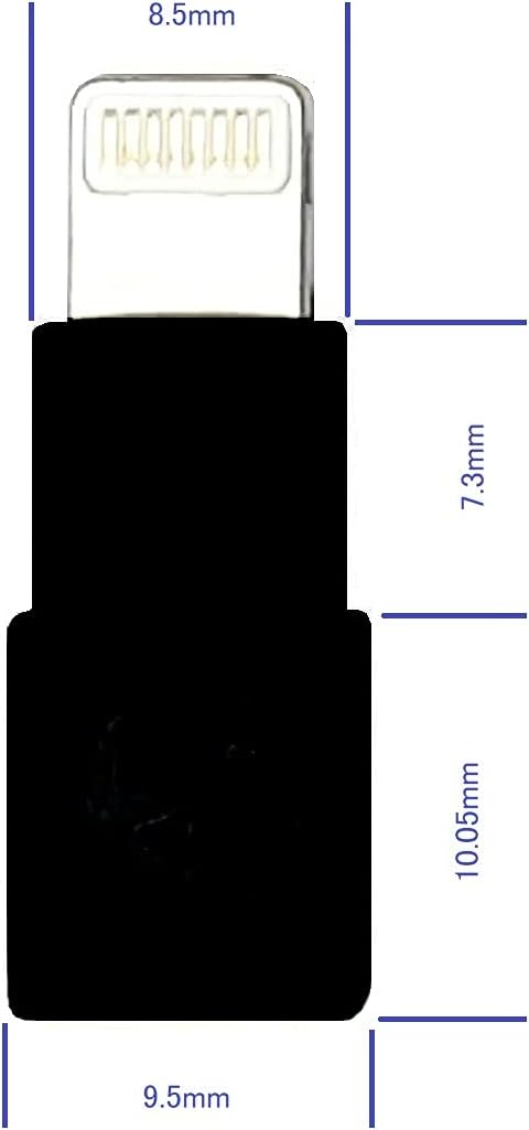 Slim_Lightning_Extender_Black : Tiny, Slim Male to Female Lightning Extender, Compatible with iPhone, iPad, iPod with 8-pin Lightning Connector. Compatible i10L, 10L_Pro Splitter.