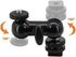 Walway 1/4" Cool Ballhead Multi-Function Double Ball Head with Cold Shoe Mount and Screw for DSLR