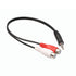 8 Inches 3.5mm Male to 2 RCA Female Jack Stereo Audio Y Cable Adapter 2 Pack for Smartphones, Tablets, MP3