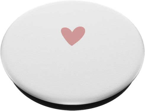 Rose White Minimalist Heart PopSockets Standard PopGrip