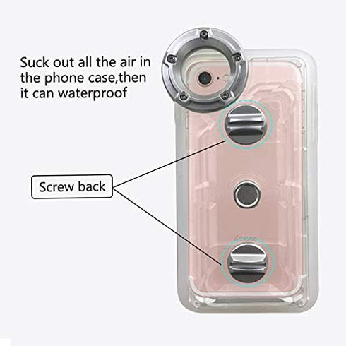 Underwater Photography Waterproof Phone Case Pouch for iPhone 6/7/8, Enhanced Dry Bag with Armband IPX8 Certified