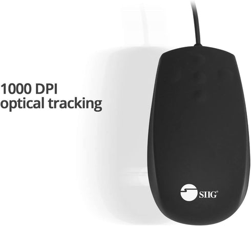 SIIG Wired Computer Waterproof Mouse, USB Mouse, IP68 Waterproof Silicone Mouse for PC or Laptop (JK-US0S11-S1)