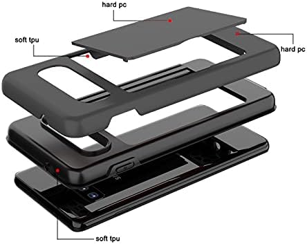 Asuwish Samsung Galaxy S10 Phone Case with Tempered Glass Screen Protector, Credit Card Holder Stand, Slim Hybrid Cell
