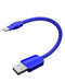 chubbycable Cute Chubby Power Bank Friendly Cable, Durable Fast Charging Short USB C Cable, Dark Blue, USB-A to Type-C