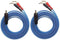 KK Cable V1-W2 18 GAUGE OFC Speaker Wire Pair with RCA Male to 2 Pair Pin Plugs (3M/9.8ft)