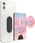 PopSockets Phone Wallet - Pink Clouds, Expanding Phone Grip, Phone Card Holder