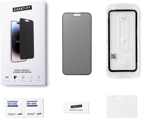 CASETiFY Impact Privacy Screen Protector for iPhone 15 Pro Max, Strengthened 9H Glass, Applicator Included