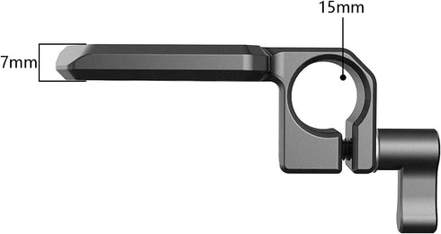 NICEYRIG 15mm Single Rod Clamp with Cold Shoe Extension Plate for Wireless Transmitter, Monitor, Mic, EVF Mount - 457