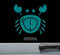 JS Artworks Cute Crab Vinyl Decal Sticker (Teal)