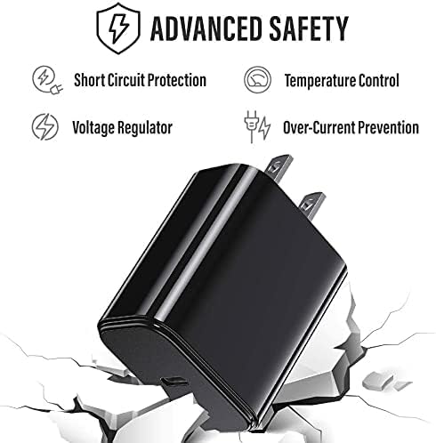 18W Fast-Charging USB-C Charger Fit for TCL 50 5G, TCL 40 XE/40 XL, TCL 30 SE/30 XE/30 XL/30 V/30 Z, TCL 20S/20 SE/20 XE/20 Pro, TCL 10L/10 Cell Phone Type C Power Adapter Charging Cord Cable