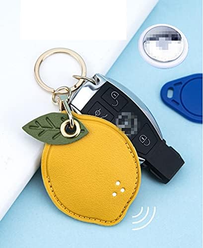 2 Pack 3in1 Cartoon Protective Case for Airtag Cover Samsung Galaxy SmartTag Cases Tile Mate Eufy Security SmartTrack Link Keychain Key Finder (1 Strawberry & 1 Lemon) by Tomcrazy