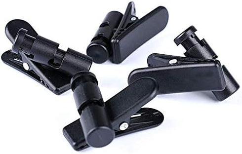 Headset Wire Clip for Earphone, 2 Pcs Black Clips to Fix Cable on Clothes for Most Headset Wires