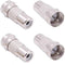 Accessonico F Type Male Plug to RCA Female Jack - RF Video TV Cable Adapter (4 Pack)