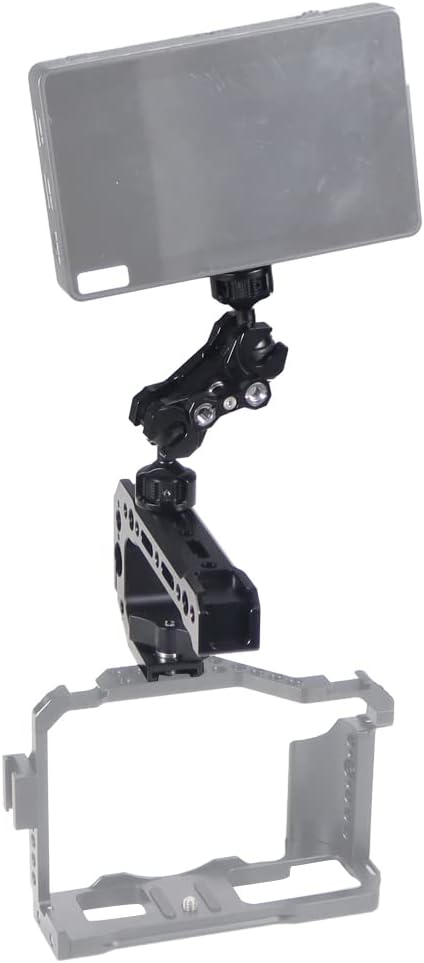 BGNing 1/4'' (1/4 1/4 Multi-Function Dual Ball Head Magic Arm Mount Adapter with Screw for DSLR Cameras Fill Light
