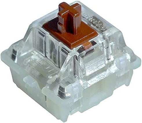 Granvela 10 Pack Cherry MX RGB Brown Key Switches, Plate Mounted Tactile 55g Force for Mechanical Keyboard in PE Box