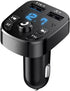 FM Bluetooth Transmitter for Car - Wireless Bluetooth Audio Adapter, Handsfree Calling, Dual USB Ports Quick Charger