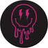 Hot Pink Melting Smile Face Design PopSockets Swappable PopGrip
