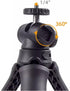 spovan 360 1/4-20" Mini Portable Camera Tripod and Selfie Stick for Smartphones with Rotating Cold Shoe & Thread