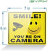 iSYFIX Smile You're On Camera Reflective Stickers, 4 Pack, 7x6 Inch, UV, Weather, Scratch, Fade Resistant