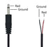 3.5mm Male Plug Jack Connector Replacement Repair, 3.5mm 1/8" TS 2 Pole to Bare Wire Audio Cable