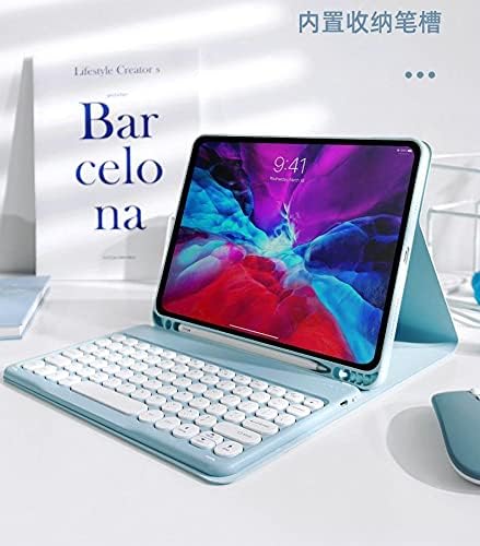 Keyboard Case for iPad Mini 5/4 with Mouse & Pencil Holder, Bluetooth, Pink