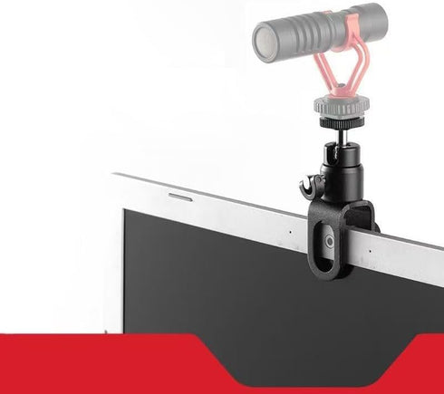 ThtRht 1/4'' Mini Ball Head with Monitor Mount Clamp Clip Screw Adapter Holder for LED Screen Desktop Computer Flash