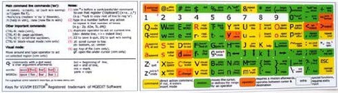 Vi and Vim Editor Keyboard Shortcut (11.5 x 13 mm) by Online-Welcome