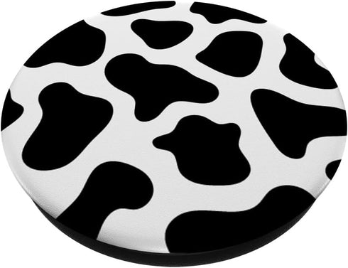 Cow Print black and white design for teen girls women PopSockets Standard PopGrip