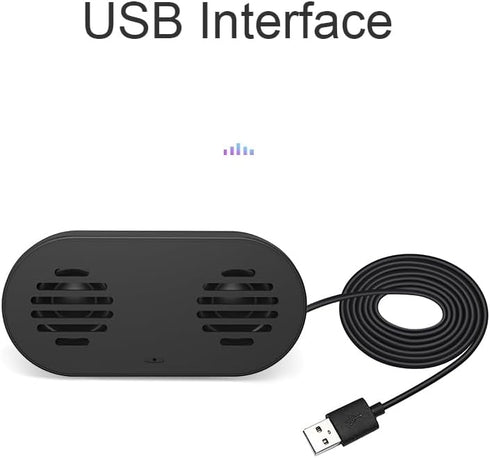 HONKYOB Speaker,360 USB Computer Speaker with Built-in Microphone, Mini Soundbar Speaker for Desktop Laptop PC, Plug