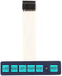3Pcs 1x6 Matrix Array Membrane Switch Keypad, 104*24mm, 6 Keys with LED Light