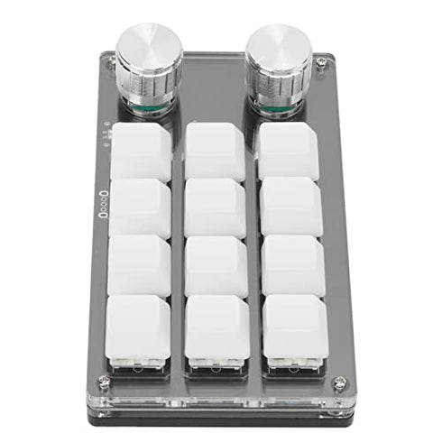 Zerodis Macro Mechanical Keyboard - One Handed 12 Key Multifunction DIY Programmable Keypad for Gaming