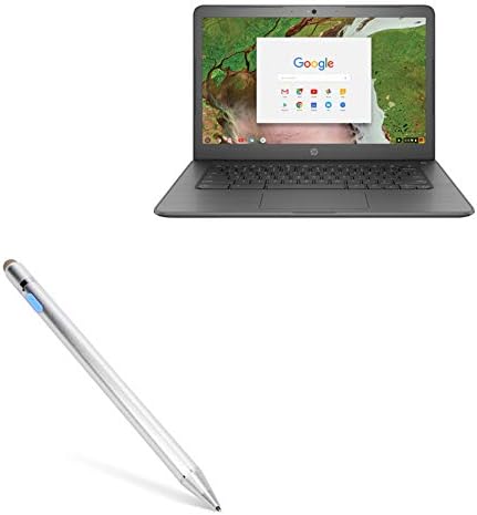 BoxWave Stylus Pen for HP Chromebook 14 G5, AccuPoint Active Stylus, Electronic Stylus with Ultra Fine Tip - Metallic