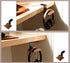 YANGMEI Headset Under-Desk Mount Headphone Hanger Holder Stand Walnut Wood Headphone Rack Hook Desk Tabletop Tape