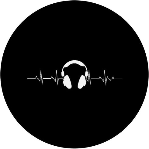 Headphones DJ - Heartbeat EDM DJ House, Techno Hip Hop, PopSockets Swappable PopGrip