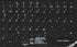Online-Welcome German Non-Transparent Keyboard Stickers, Black Background