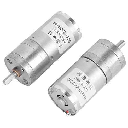 6V 4W 280RPM 65mm DC Gear Motor with Encoder, High Torque Metal Gear Reduction Motor with Wheels for DIY Robotics