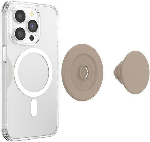 PopSockets MagSafe-Compatible Phone Grip and Stand - Soft Touch Latte, Brown