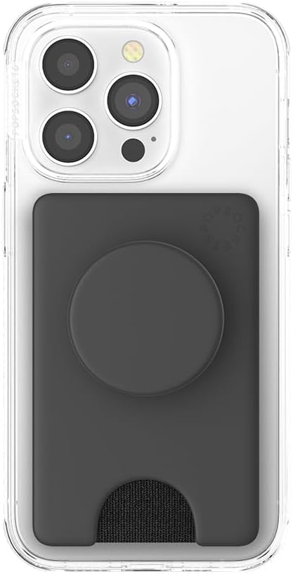 PopSockets Phone Wallet - Black, Phone Card Holder, No Grip Wallet