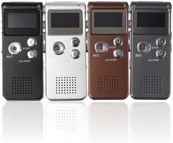 Kyz Kuv Steal Rechargeable 8GB 650HR Digital Audio Voice Recorder MP3 Player - Coffee