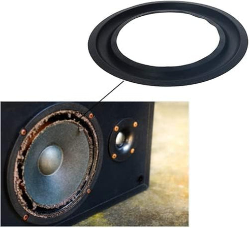Fielect 2Pcs 3.5inch Foam Speaker Edge Surround Rings Replacement Kit for Speaker Repair, Black