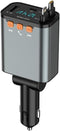 50W PD Car Charger with Bluetooth FM, Retractable Type-C & Lightning Cables,