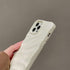 QLTYPRI Cute Wave Water Ripple Pattern Case for iPhone 12/12 Pro, Slim Soft Silicone TPU - Beige