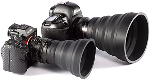 TONHOKJ Universal Silicone Lens Hood, Anti-Reflective Foldable Window Photography Hood for DSLR &