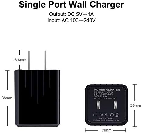 Fast Charging Micro USB Cable 6ft with Wall Charger for Samsung Galaxy S6 S7 J3 J7 Note 5, LG Stylo, Tablet, Kindle