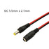 10 Pairs 12V 5A DC Power Pigtail Barrel Plug 2.1mm x 5.5mm Male Female Connector Cable for CCTV Security Camera and 12V Power Supply Adapter (Real 18AWG)