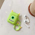 3 in 1 Protective Funny Cute Case Cover for Apple AirPods (2nd/1st Generation) with Cleaner Kit & Keychain (Mike)